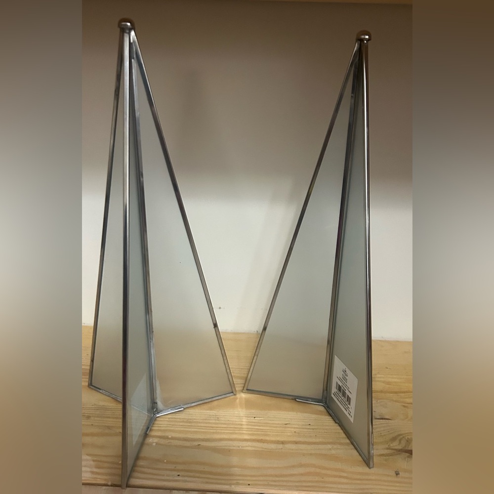 Set of 2 Glass Christmas Trees – Holiday Décor